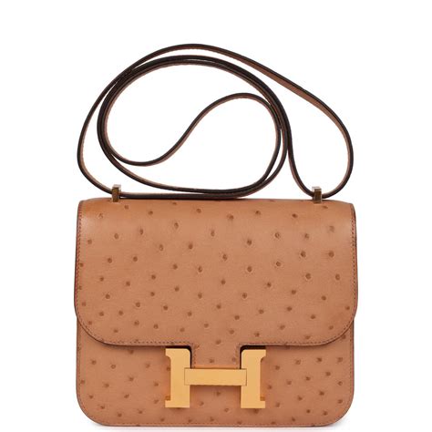 HERMES Ostrich Constance 18 Chai 1501237 